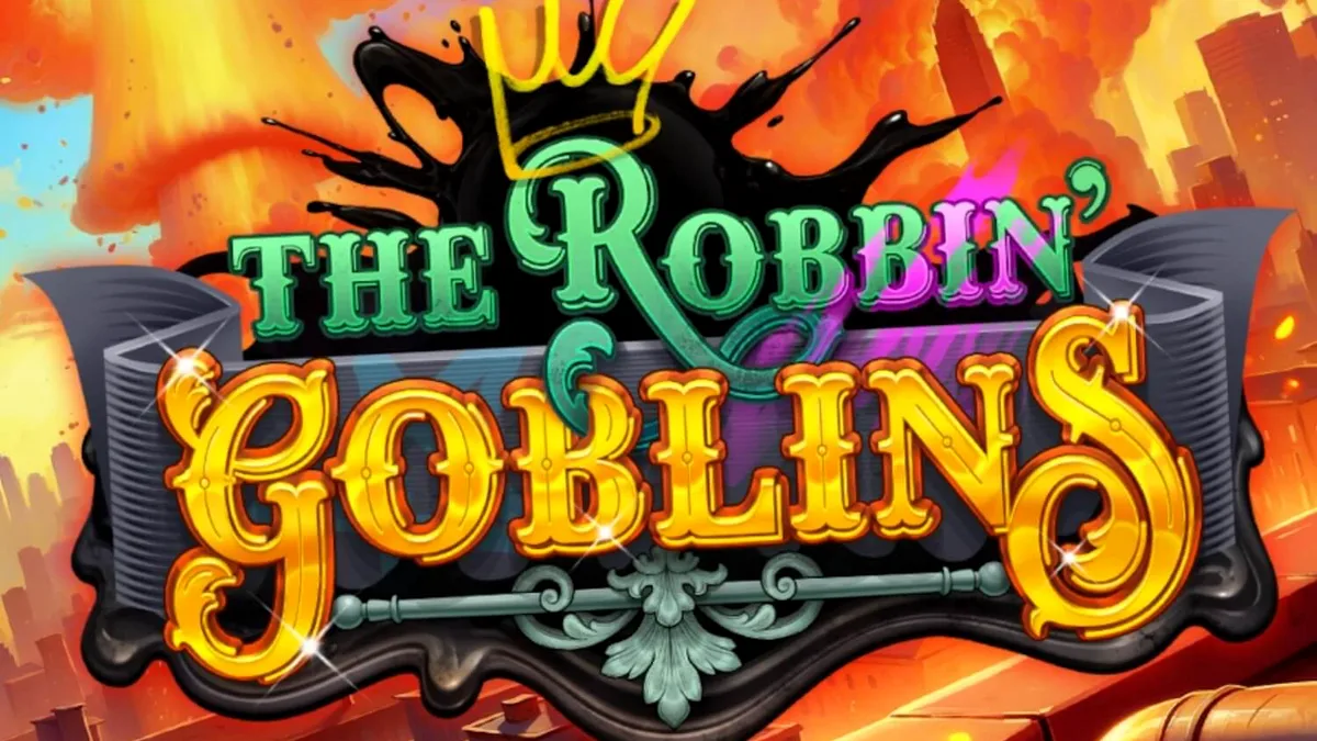 Tampilan visual slot Robbin’ Goblins dengan tema goblin dan ledakan