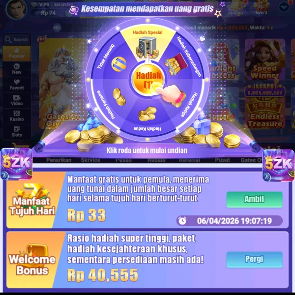 5ZK Bonus Member Baru 100%